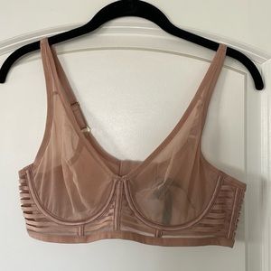 Nude Victoria’s Secret mesh bra